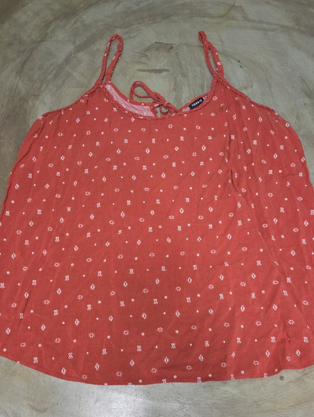 torrid Coral Red Printed Spaghetti-Strap Camisole